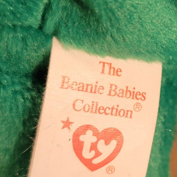 Ty Beanie Baby Erin The Bear 1997 Retired Plush Toy with Case - Picture 8 of 10